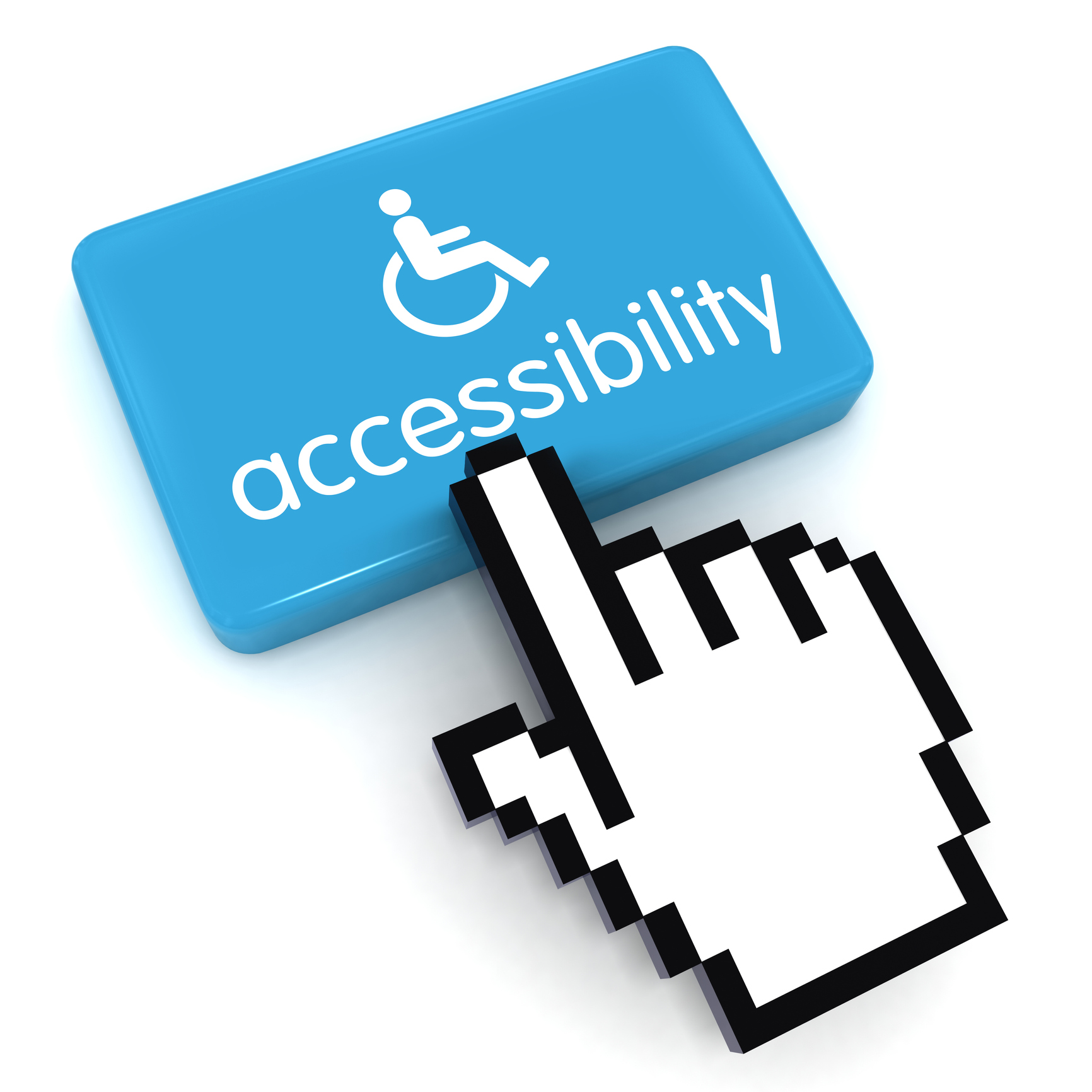 Accessibility computer icon button